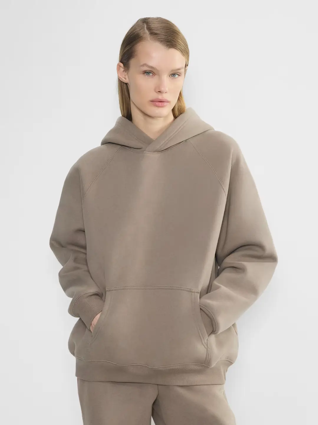 [Tna Sweatfleece] Hooded Brushed Sports Age Reduction Easiest for match pullover Casual Loose Sweatshirt Women