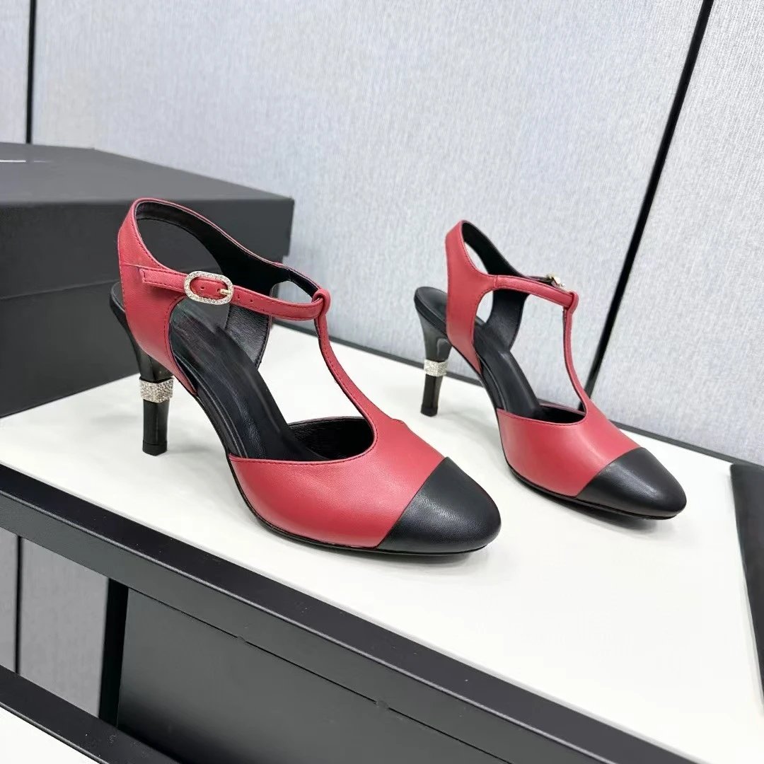 Chanel T-strap Cap Toe Heels