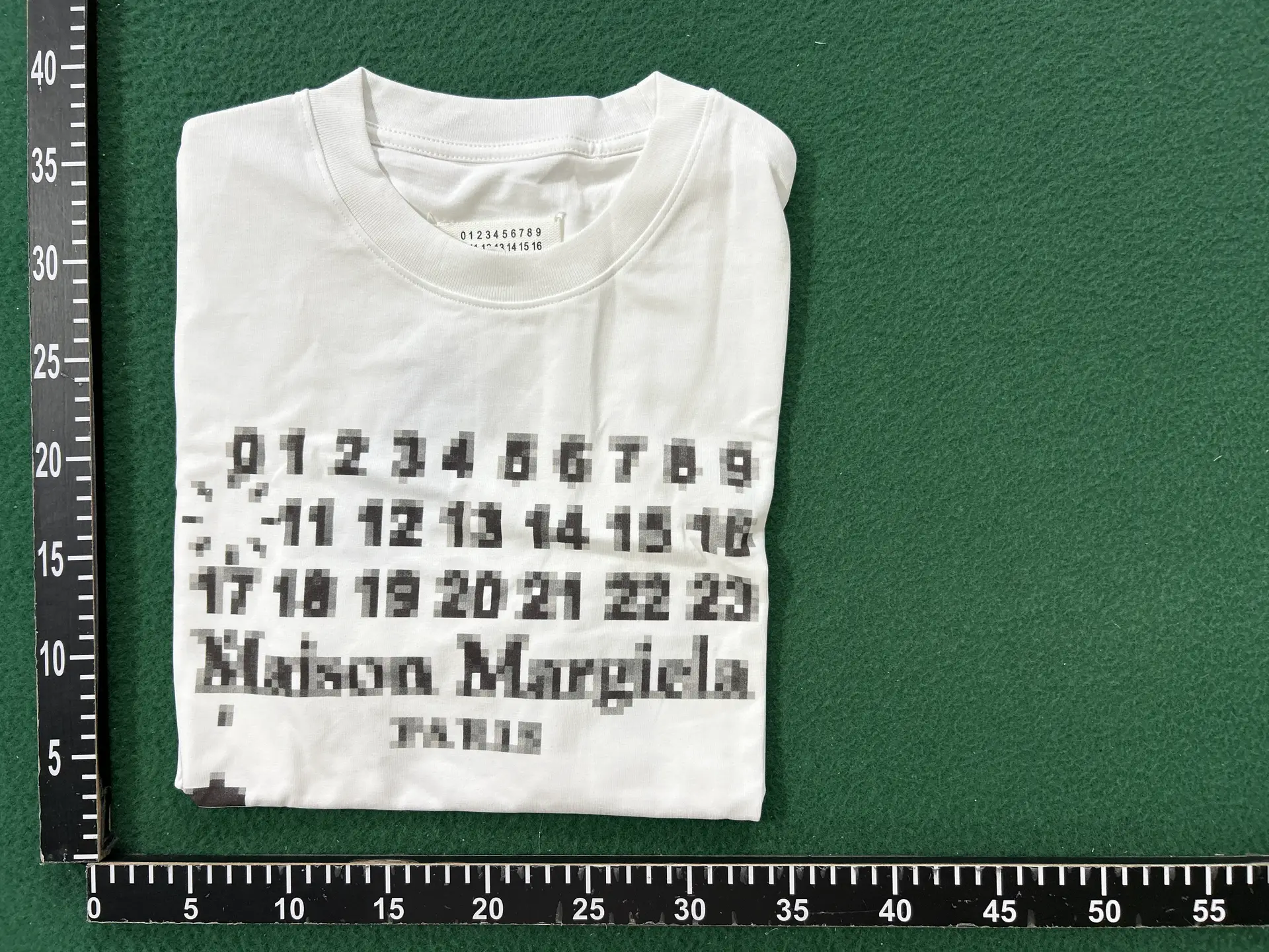 Maison Margiela White Calendar Print T-Shirt