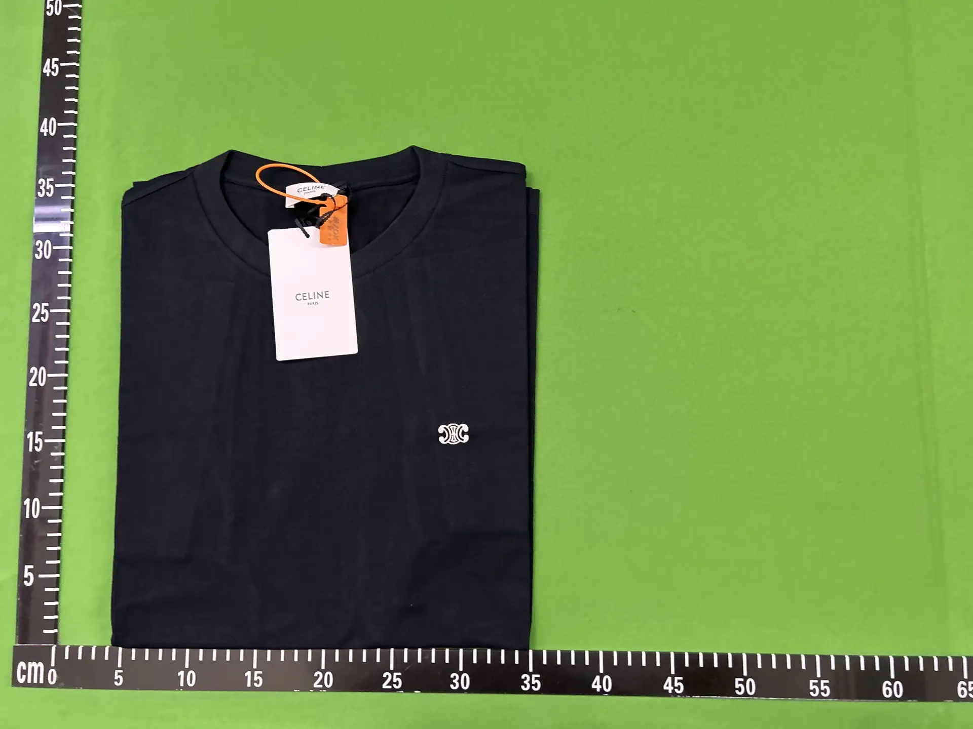 Celine Triomphe Logo T-Shirt Black