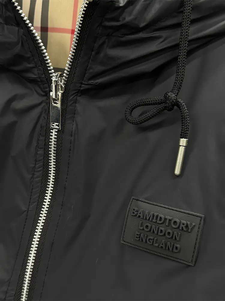 European Station Trendy Reversible Lining Gingham Hooded jacket Outwear Men's 2025 Spring New arrival Jacket Men's Clothing