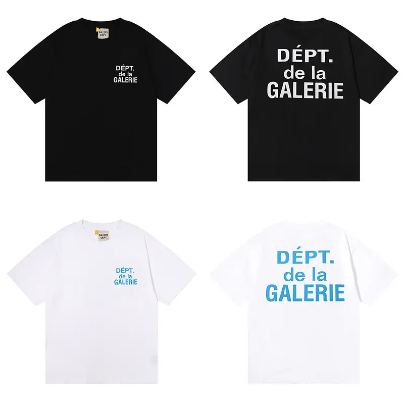 American Trendy Brand Gallery Dept De La Galerie Classic Printed Double Yarn Short-Sleeved T-Shirt for Men
