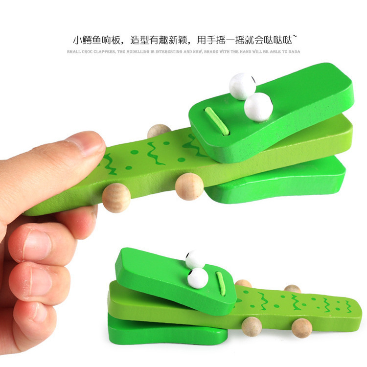 Baby children Orff musical instrument soundboard cartoon animal crocodile 1 year old 2 baby wooden knock board early education wholesale