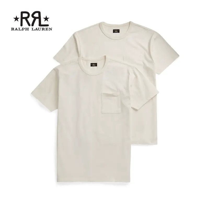 Rrl Men's Classic 2-Piece Garment Dyed Flap Pocket pants T-Shirt Rl91945