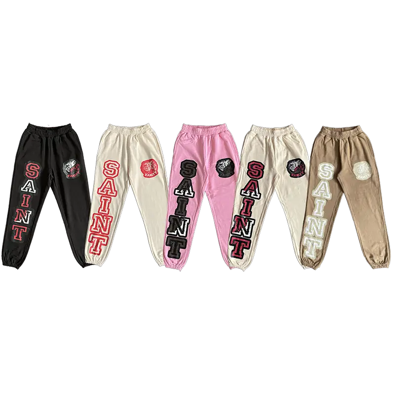 SAINT VANITY Pants letter Print American Casual pure cotton Pants