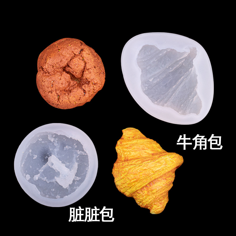 Simulation Dessert Cattle Bag Dirty Bag Silicone Mold Mu Si Cake Decoration Dessert Aromatherapy Candle Mold