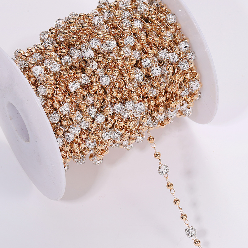 Jewelry Accessories New Hydrangea Diamond Clip Copper Ball Copper Chain Ancient Hairpin Headdress Matchinging Material
