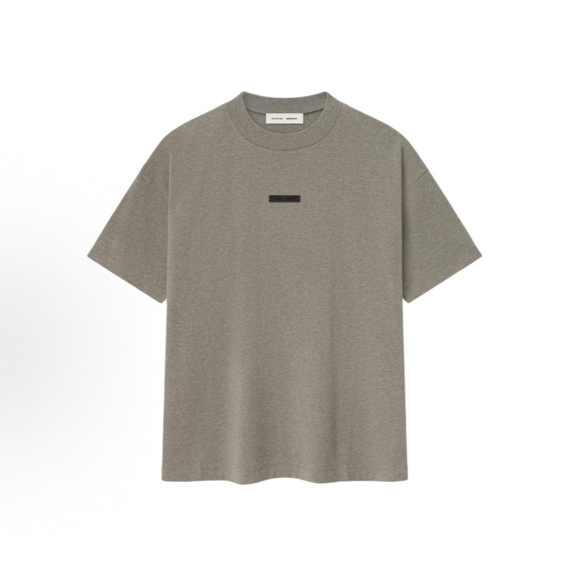 Essentials Ss25 Classic Short Sleeve Tee with Logo, Comfortable and Loose Fit, Crew Neck Short Sleeve Foto QC de 1688 na Qualit.ly