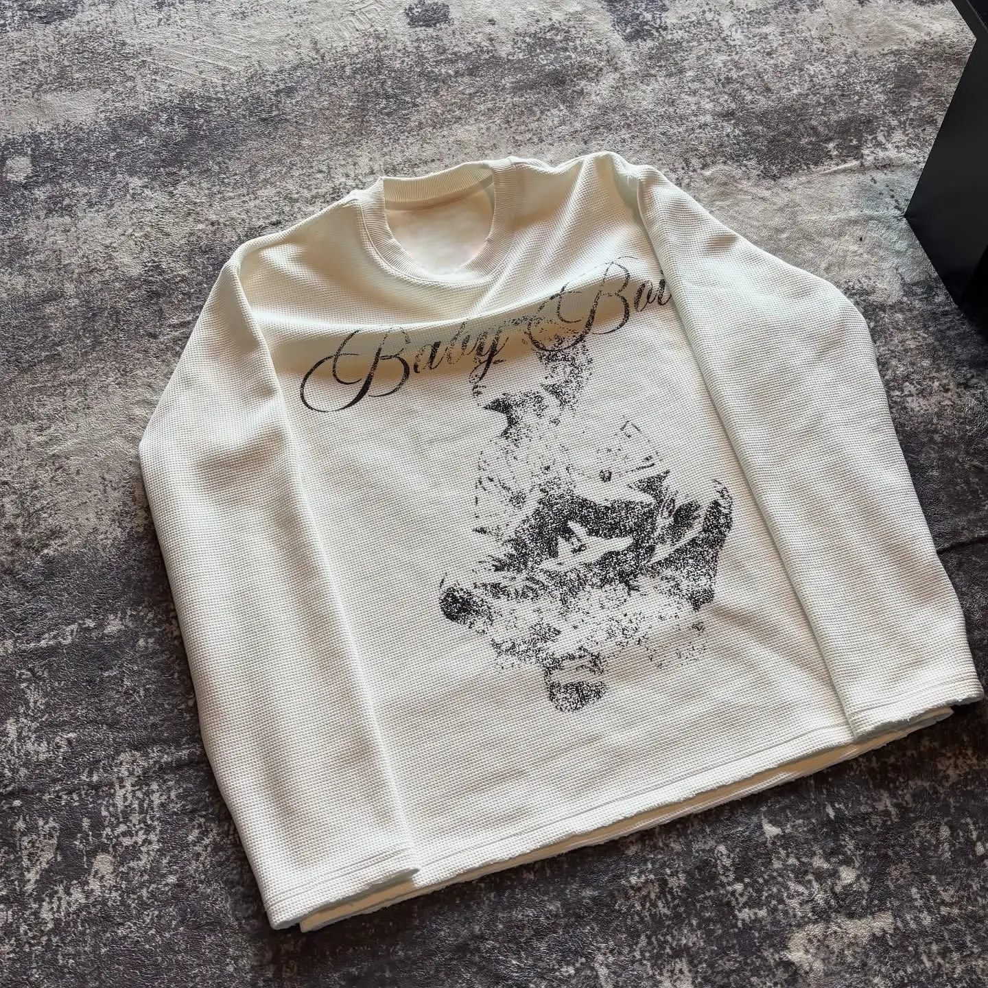 European and American Ins New Autum Round Neck Pullover Printed Gothic Dark High Street American Retro T-Shirt Wholesale Y2K