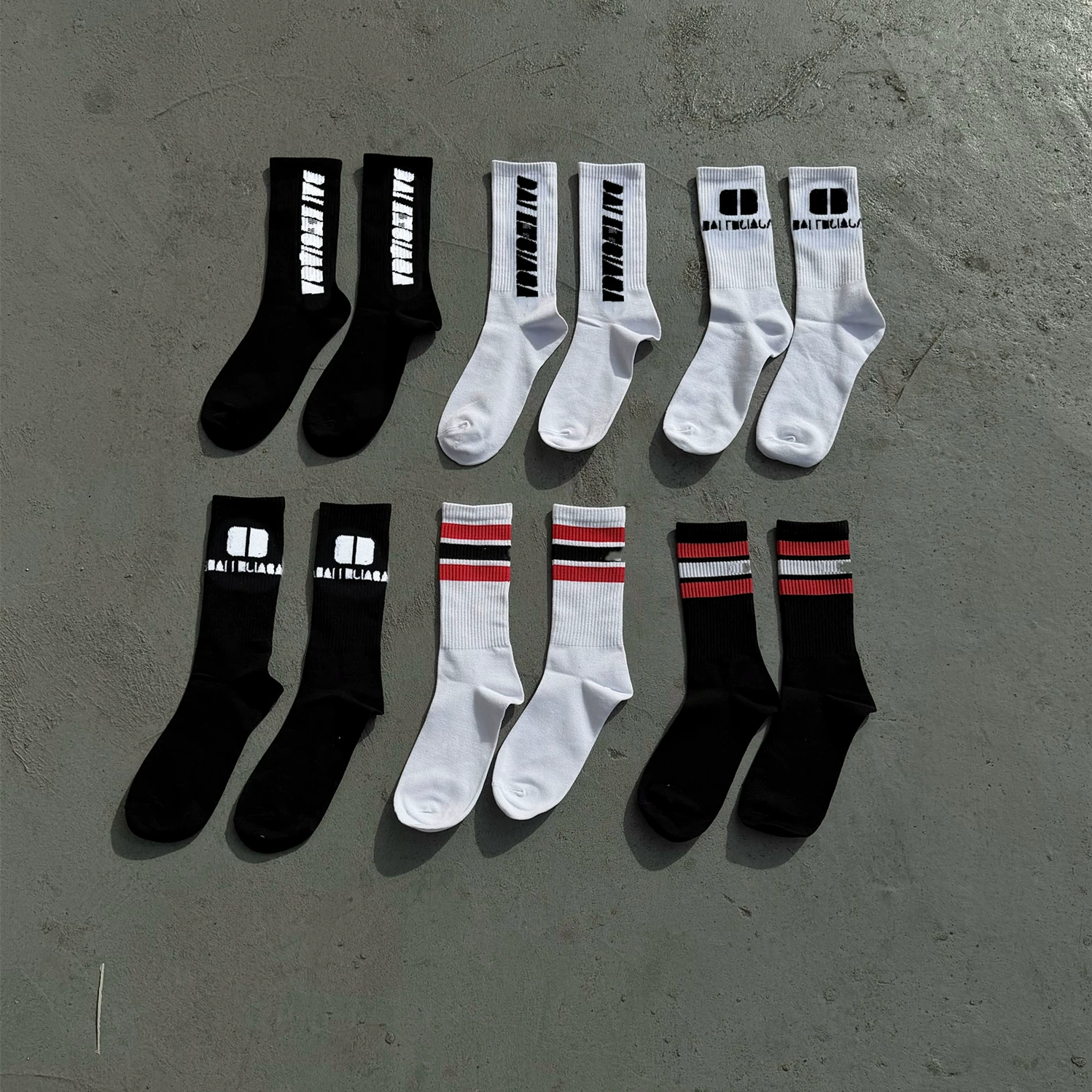 25fw Socks Alphabet Stripe Embroidery Middle Socks Woolen Hoop Socks Long Socks Basketball Socks Long Socks Sports Socks Men
