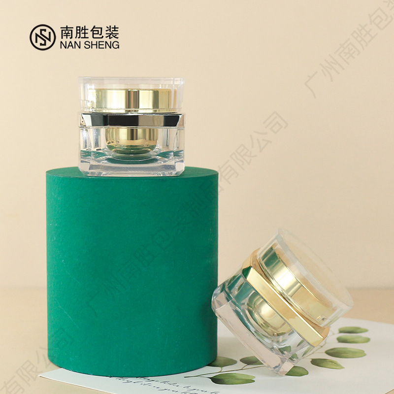 Cosmetic Bottle Portable Eye Cream Bottle 15g Double Layer Acrylic Mini Bottle Lip Mask Cream Bottle Beauty Cosmetic Daily Cosmetic Packaging