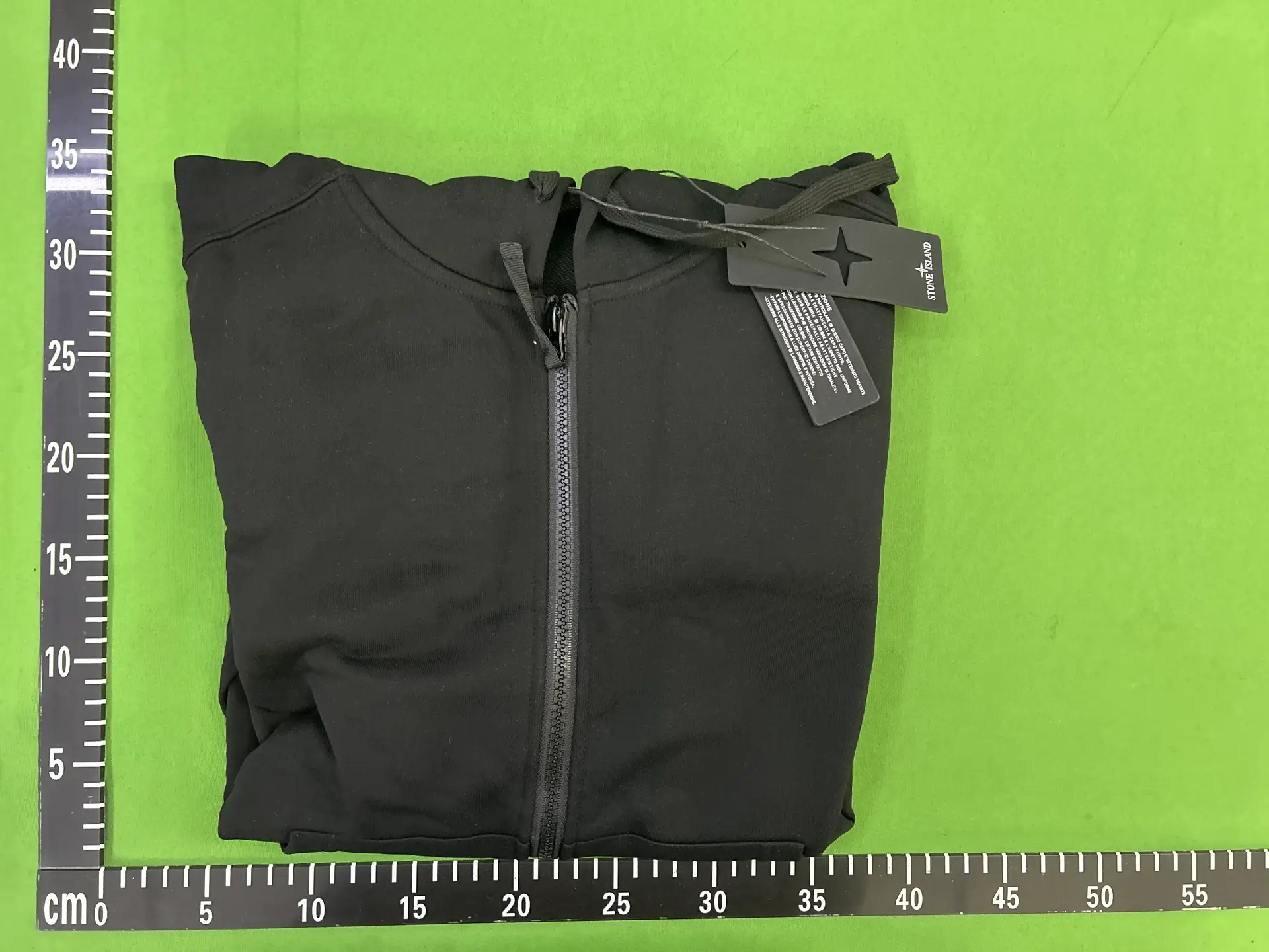 Stone Island Full Zip Hoodie Black