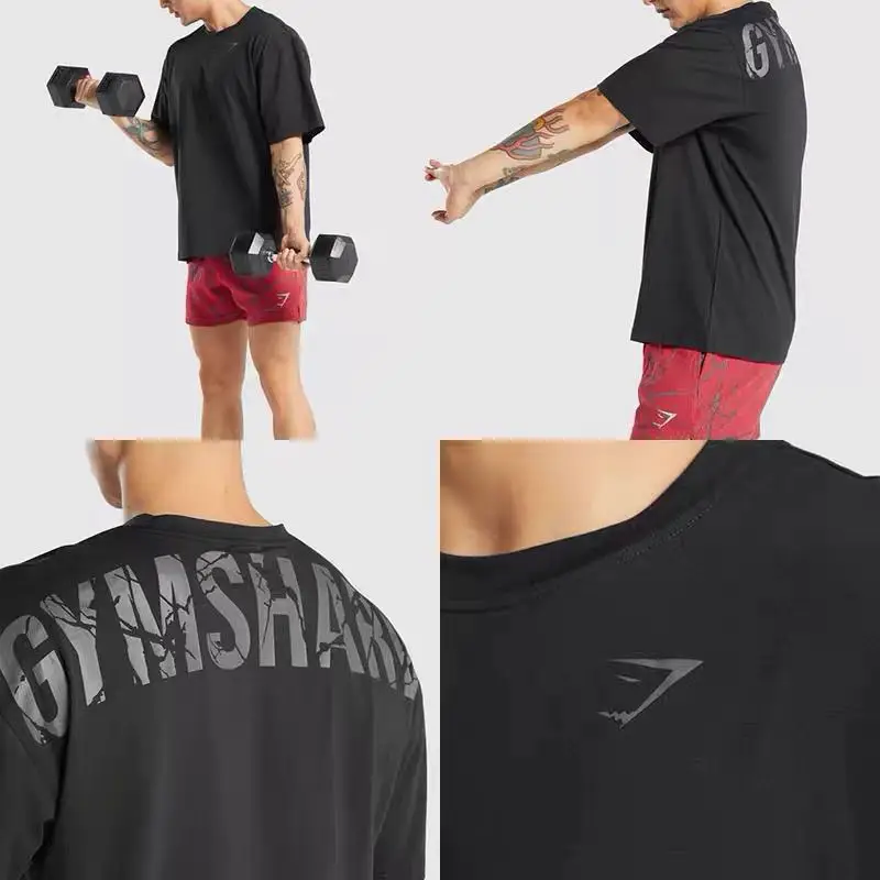 Heavy Weight 260g Gymsark Women's Sports Fitness Short-Sleeved T-Shirt Power Oversized T-Shirt