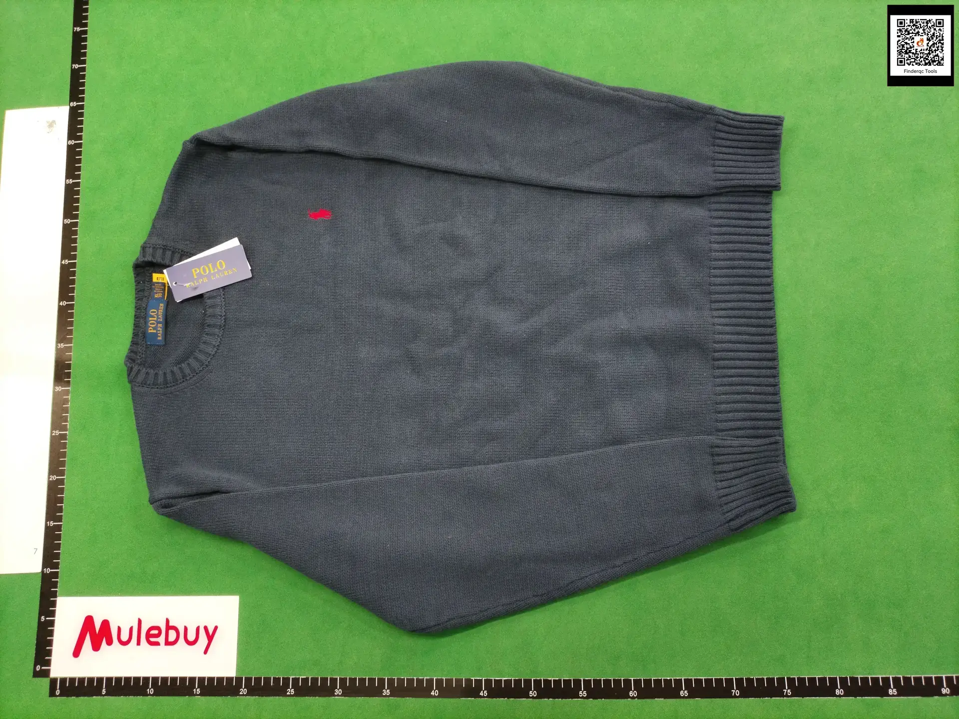 Cross-border source RL Raff FW22 solid color logo embroidery round neck pullover long sleeve sweater winter lovers