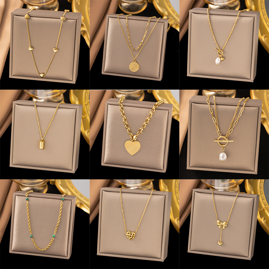 European and American cross-border non-fading elegant necklace exquisite all-match fashion stainless steel clavicle chain factory necklace female wholesale