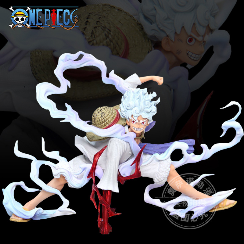 One Piece series gk high-quality version squatting posture Nica Lufei five-gear Sun God Nica Lufei gk hand-made parts model