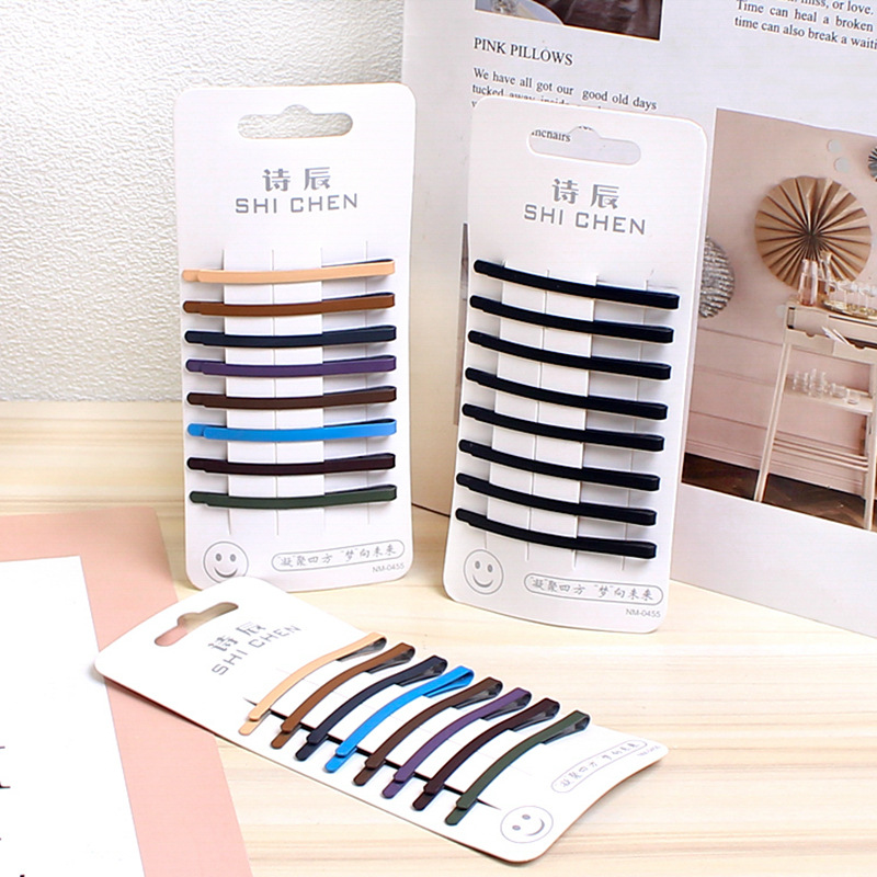 Super Practical Basic Hair Clips, High-End 8 Cards, Widened One-Word Clips, Simple Girly Side Clips, Broken Hair Bangs Clips