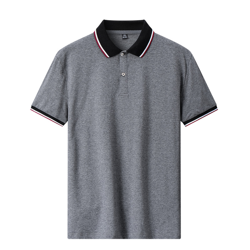 Summer Trendy Brand Short-Sleeve Polo Shirt for Middle-Aged and Elderly Men, Casual Sports Top, Stylish Dad Wear, Simple and Versatile, Breathable