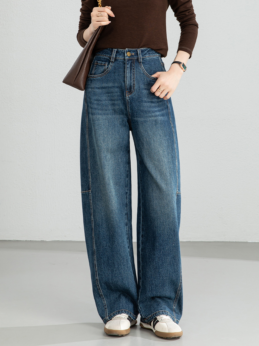 Xingge Relaxed Slimming Banana Pants 2026 Spring New Style Scythe Jeans Casual Loose Scythe Long Pants for Women