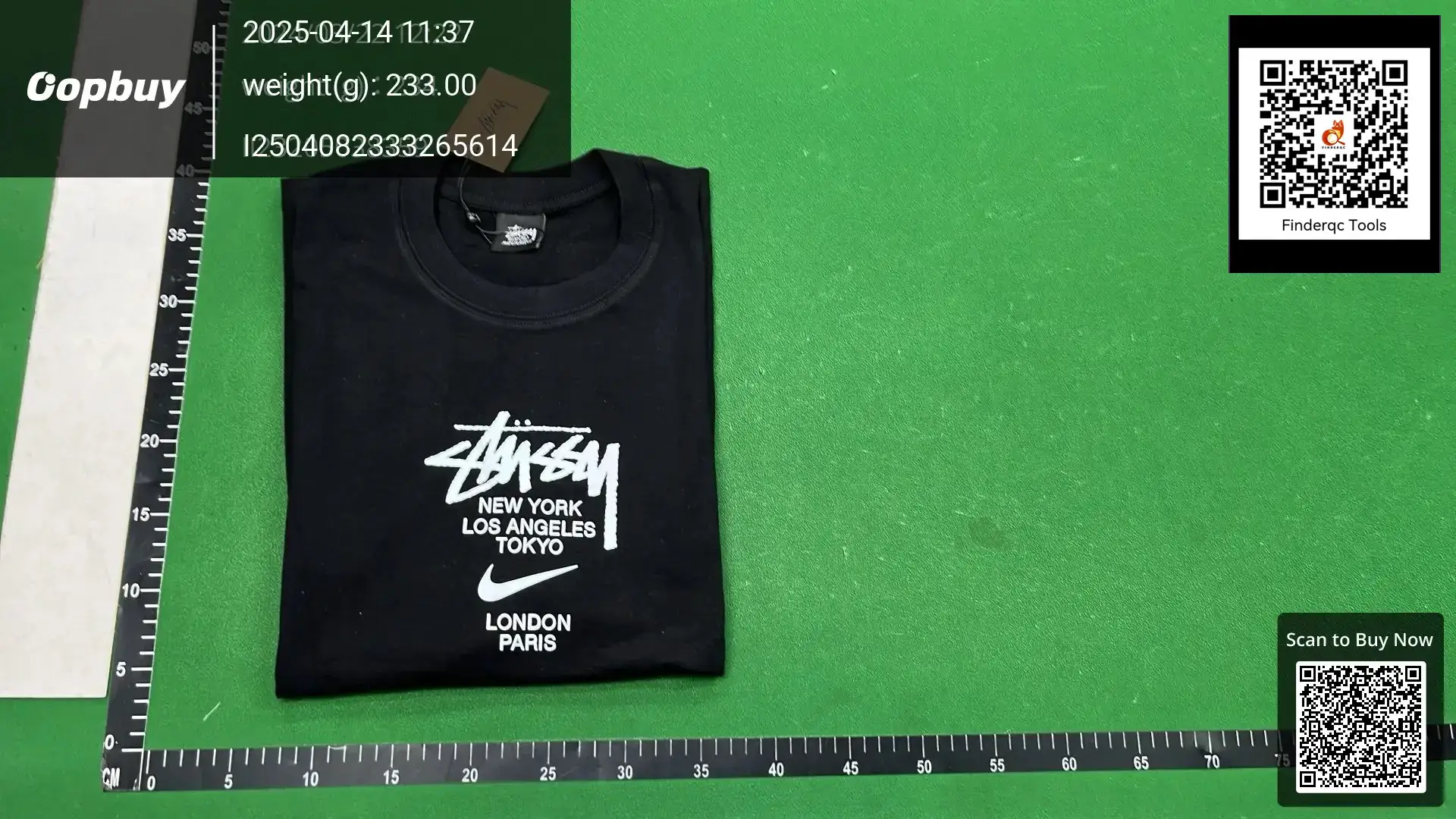 Stussy New York Los Angeles Tokyo London Paris T-Shirt Black