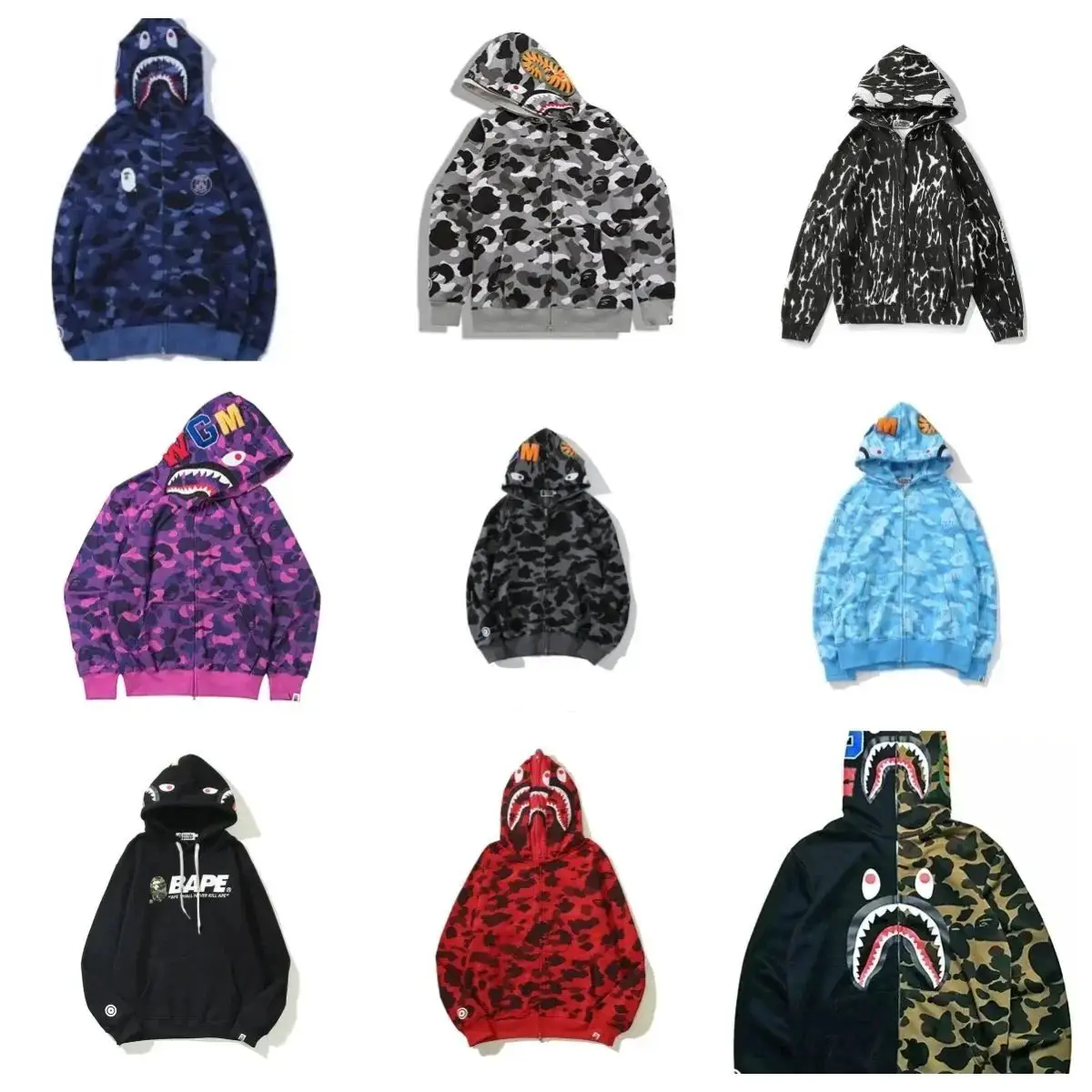 BAPE Shark Hoodies Collection