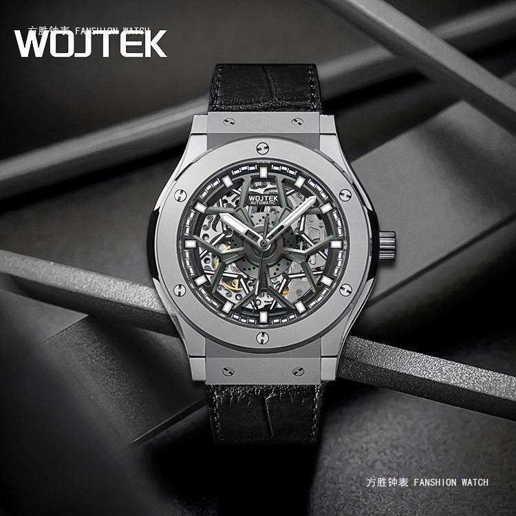 Wojtek Supercar Wheel-Style Mechanical Watch, Cross-Border Hot-Selling Waterproof Skeleton Automatic Mechanical Watch, Fangsheng Watch