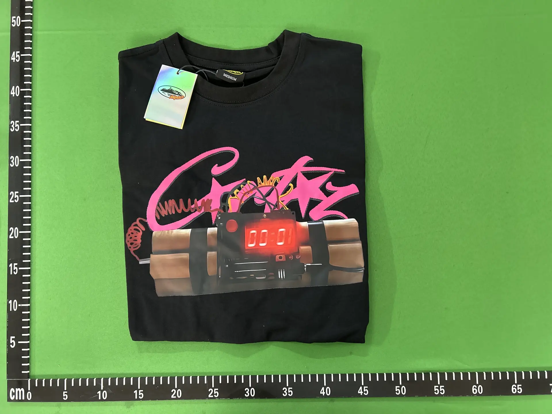 Front pink string, bottom fried single color short sleeved shirt 33121498