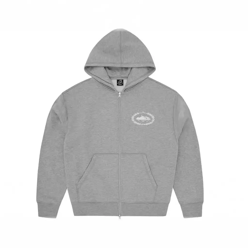 corteiz Alcatraz New Zipper Hoodie Loose High Street American Style Fashion Brand suit Printed Sweatpants Cross-border