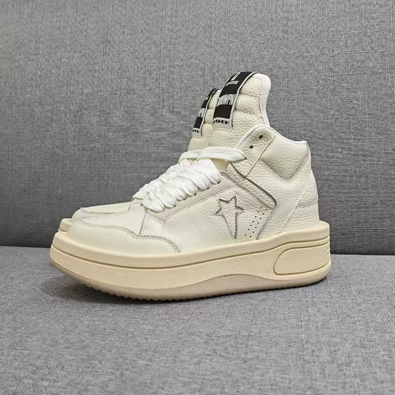 RO joint shoes RICK thick soled high tube shoes for women in spring 2025 OWENS white shoes for couples casual shoes for men's fashion