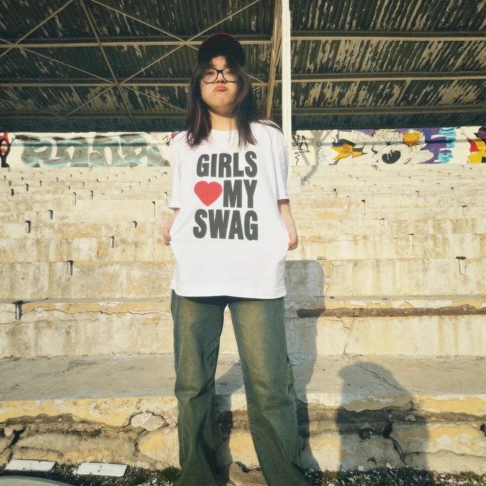 外贸新品Y2K2025美式街头风嘻哈卡通男女印花宽松T恤个性百搭跨境