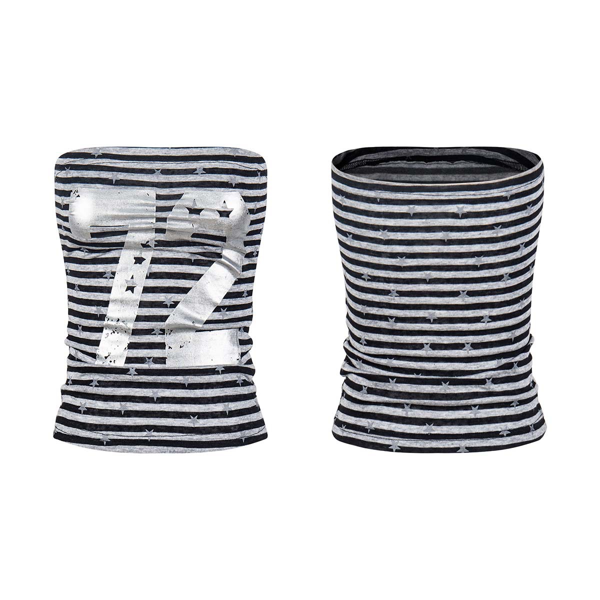 Unbdns Star-Striped Tube Top for Women, New Summer Style, Off-Shoulder, Slim-Fit, Sleeveless Top, Sexy and Slimming Trendy Design