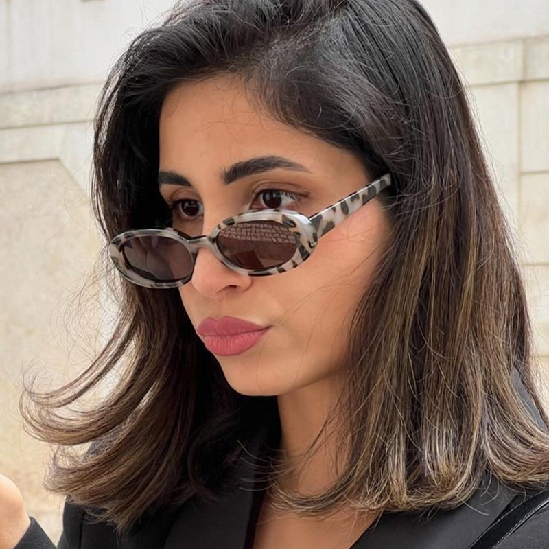 Oval small frame sunglasses women's retro personalized cross-border ins sunglasses photo concave fashion sunglasses trendy