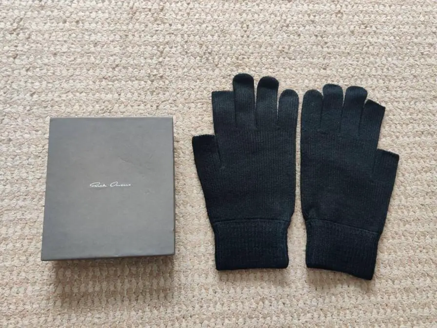RO style half finger exposed knitted gloves 22aw gardening cycling frisbee concave buckle touch screen GLOVE