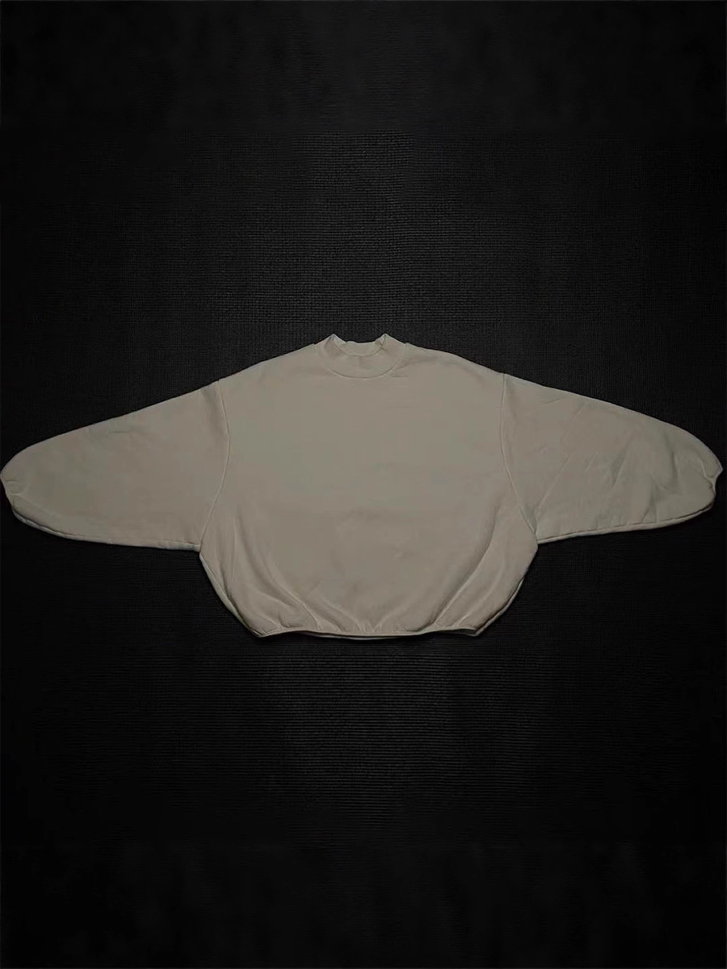 Trendy Brand Yzy Kanye Wyoming Farm Short Turtleneck Loose Fit Boxy Crewneck Sweatshirt for Men Autumn