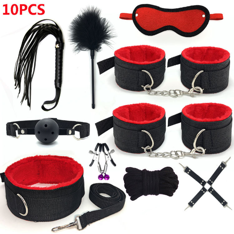 Sm Sexy Plush 7-Piece Set, Alternative Bondage, Sex Bed Straps, Adult Flirting 5-Piece Sex Products Set