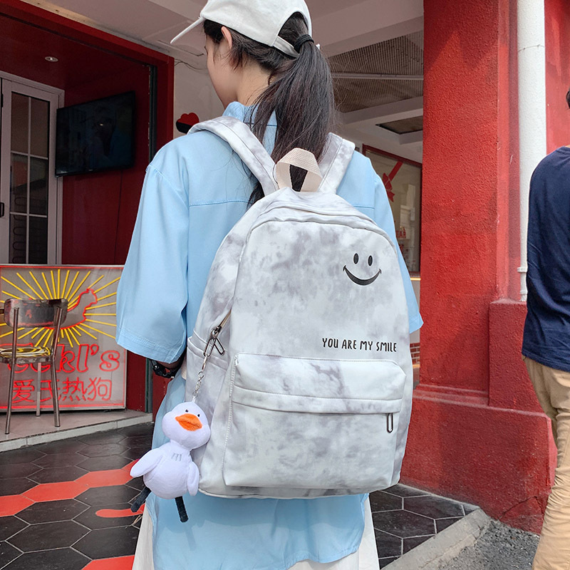 New Versatile Large-Capacity Backpack, High-Looking Tie-Dye Waterproof Student School Bag, Women's Fashionable Casual Computer Backpack