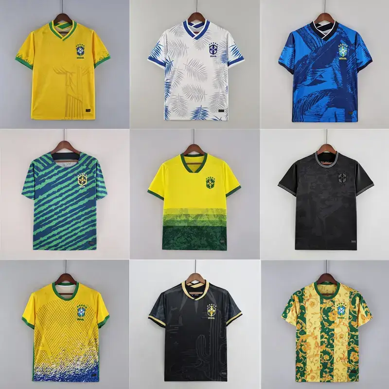 20222425 Brazil National Team Jersey No. 10 Neymar Football Uniform Brazil Football Jersey