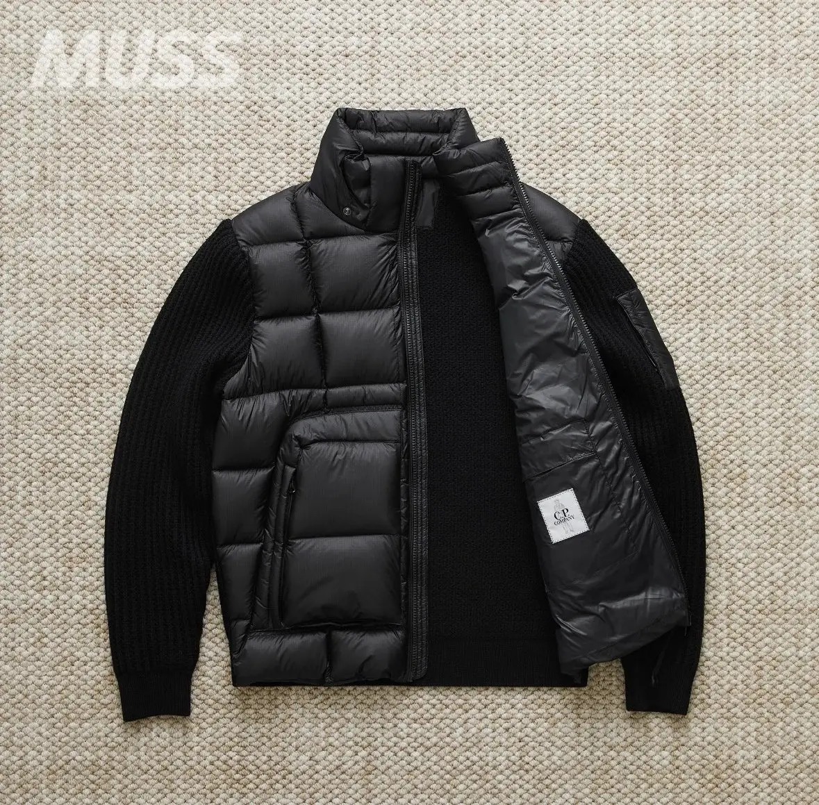 cp wool patchwork cardigan