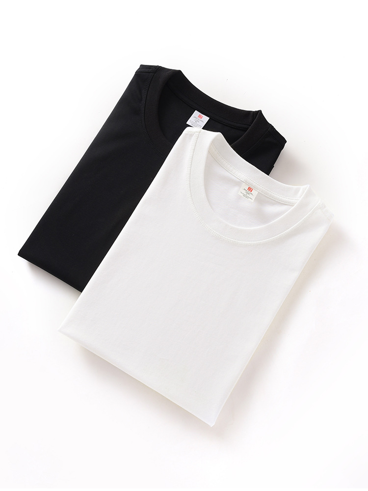 Three-Proof Black Technology Pure Cotton Short-Sleeved T-Shirt for Men and Women, 2025 New Liquid Ammonia Treatment, Waterproof, Oil-Proof and Anti-Fouling
