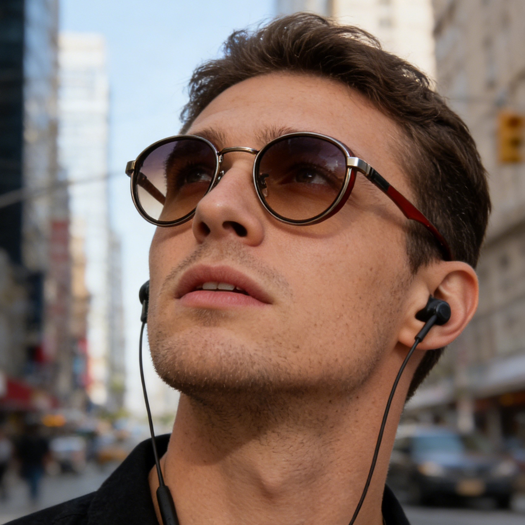 European and American fashion round sunglasses men's punk sunglasses men's driving cross-border sunglasses