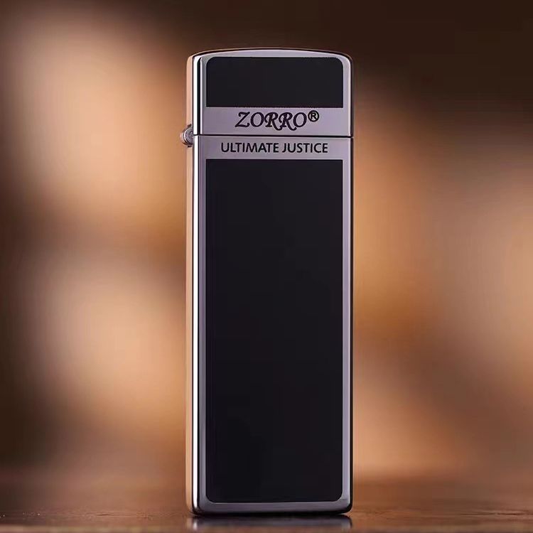ZORRO ZORRO lighter new kerosene ultra-thin logo long thin slim machine gift carving Z735