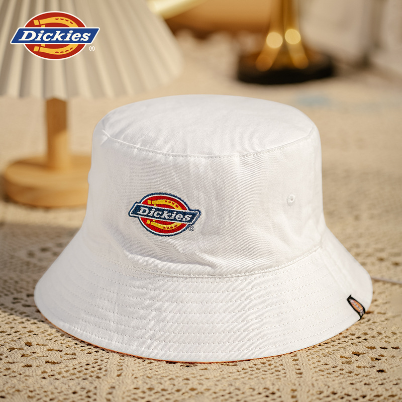 Dickies New Double-Sided Workwear Fisherman Hat for Men and Women Urban Leisure Travel Flat Top Summer Sunshade Couple Model