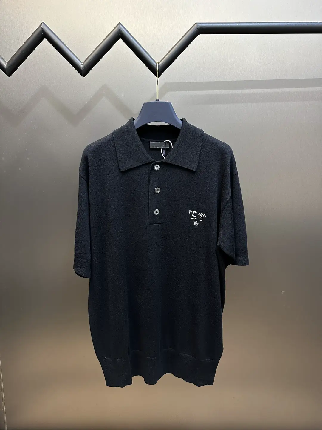 Nanyou high goods P classic basic embroidery lapel Polo shirt loose version men's and women's shirt short sleeve