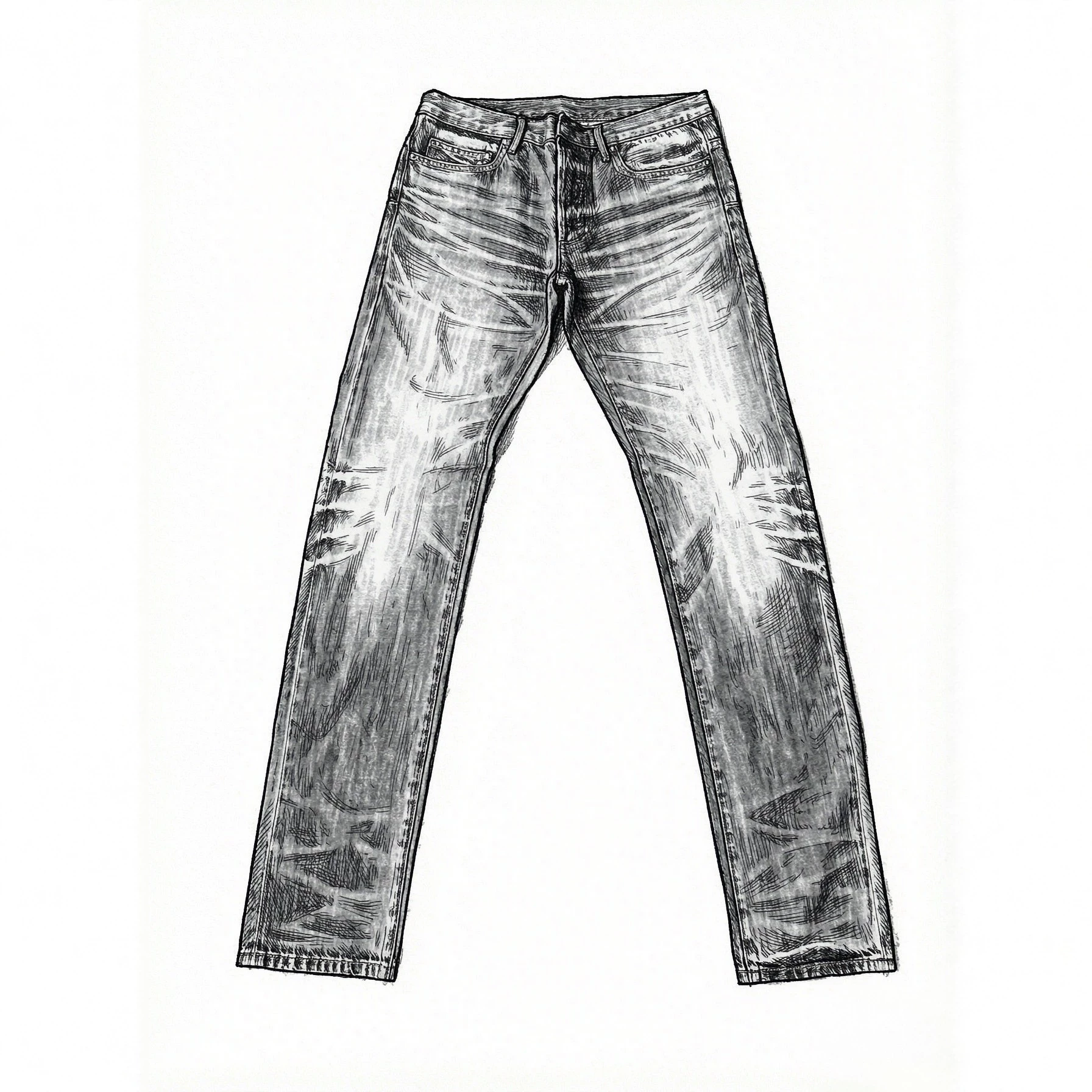 【Dini】FW07 Washed Blue jeans