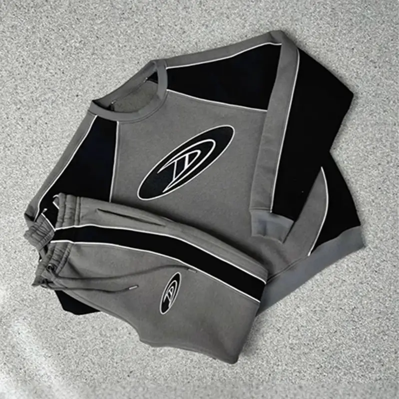 2024ins new sweater splicing sweater pants son of Europe and the United States trend sweater fall and winter new color-splicing sweater
