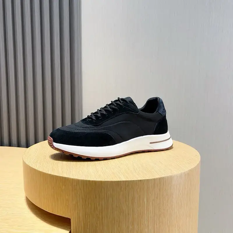 Casual Men's Shoes Genuine Leather Breathable Flats Shoelace Lp Trendy Plaid Sports 2025 Spring New arrival European Station