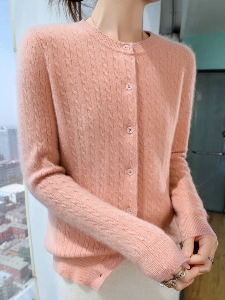 Short Loose-Fitting Sweater Cardigan, Soft and Thin, Korean Style, New Autumn and Winter Round-Neck Knitwear