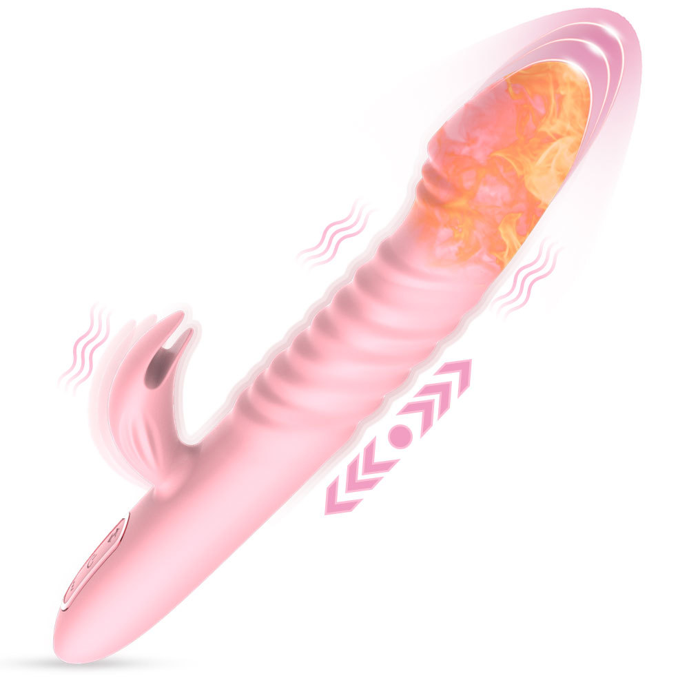 Telescopic Sex Toy for Female Lovers and Besties, Heating and Insertion Vibrator for Orgasm, Adult Sex Toys Wholesale