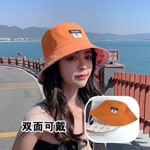 Summer New Korean-style Double-sided Sunshade Sunscreen Fashion All-match Fisherman Hat Basin Hat Women's Japanese Sun Hat