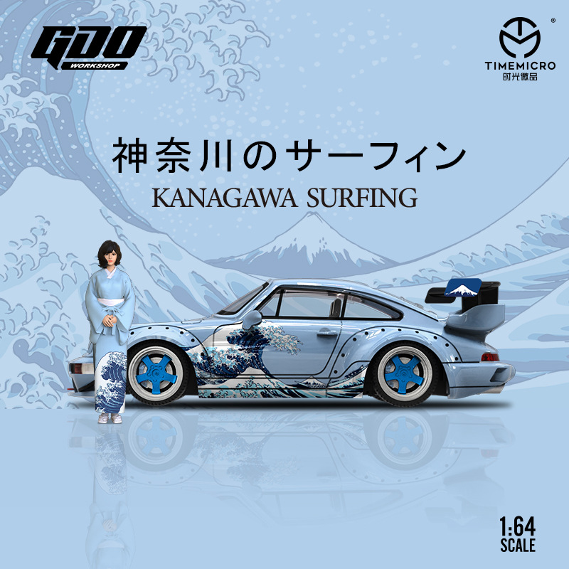 Wholesale-TM X GDO 1:64 RWB964 Kanagawa Surf Simulation Alloy Car Model Foto QC de 1688 na Qualit.ly